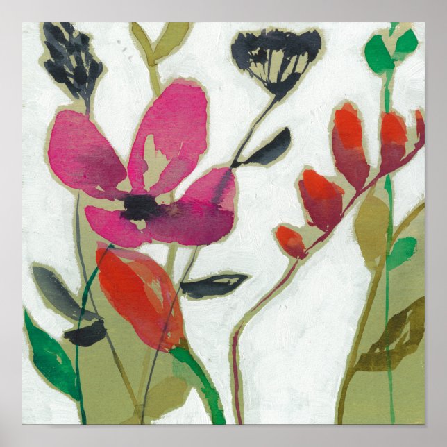 Affiche Fleurs vives I (Devant)