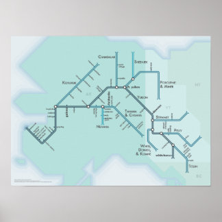 Affiche fleuve Yukon 15 po x 20 po