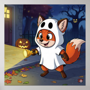 Affiche Flicker le Fox - Le fantôme d'Halloween