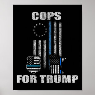 Affiche Flics pour Trump soutiennent le syndicat de police