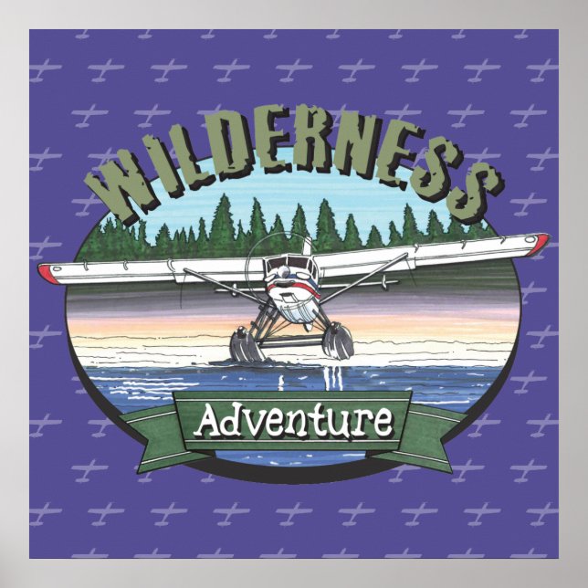 Affiche Floatplane Aviation Wilderness Adventure (Devant)