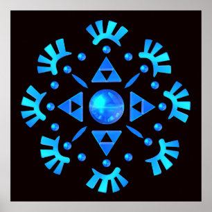 Affiche Flocon de neige cristal