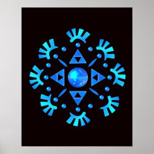 Affiche Flocon de neige cristal