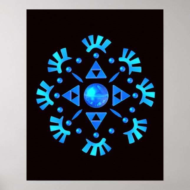Affiche Flocon de neige cristal (Devant)