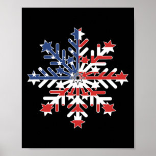 Affiche Flocon De Neige - Libéral Démocrate Pour Le 4 Juil