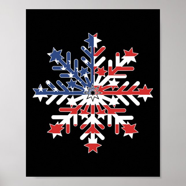 Affiche Flocon De Neige - Libéral Démocrate Pour Le 4 Juil (Devant)