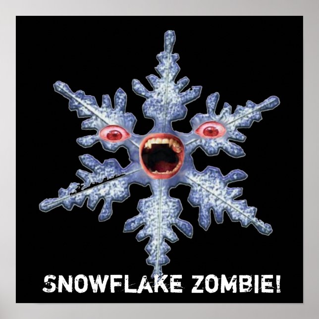 Affiche Flocon de neige Zombie ! (Devant)