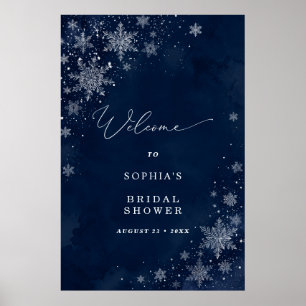 Affiche Flocons de neige de minuit Bienvenue à la soirée d