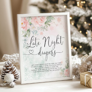 Affiche Flocs de neige rousses Late couche de nuit