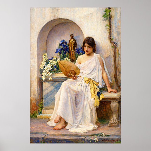 Affiche Flora par John William Waterhouse (Devant)