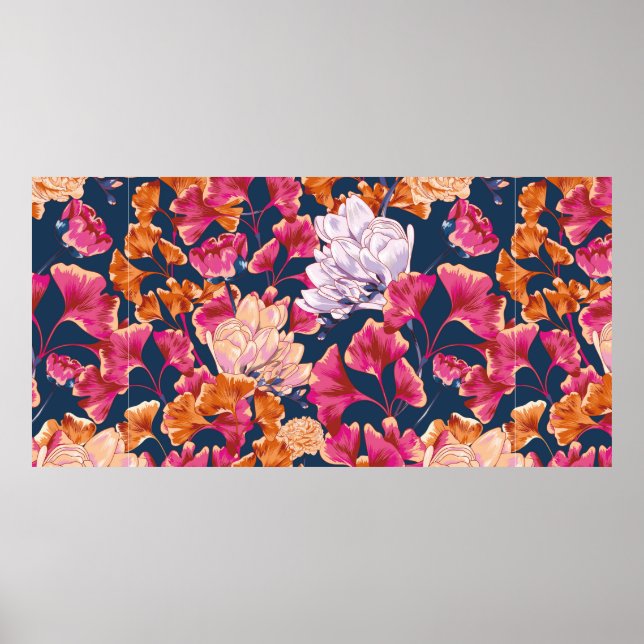 Affiche Flora Vintage Motif Vintage (Devant)