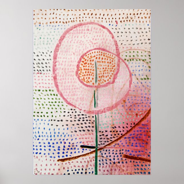 Affiche Floraison, art abstrait de Paul Klee (Devant)