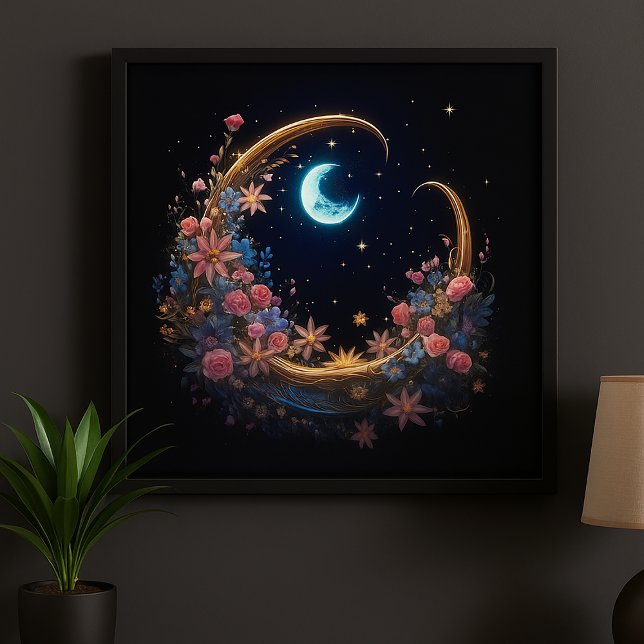 Affiche Floraison croissante dorée (Créateur téléchargé)