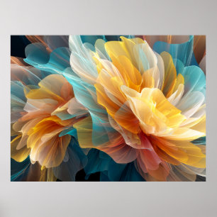 Affiche Floraison radieuse de pétales éthérés dans la lumi