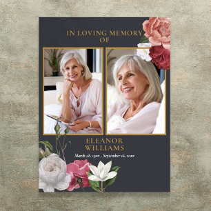 Affiche Floral 2 Photo Célébration De La Vie Funéraire