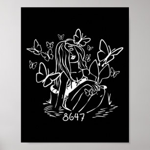 Affiche Floral anti-Trump 8647 86 47 Empêchez Trump Impeac