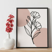 Floral Art Colorful Flower Wall Art , Home Decor