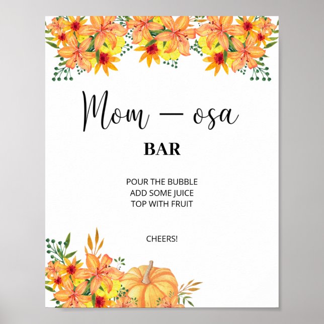 Affiche Floral automne lun-osa bar (Devant)