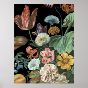 Affiche Floral baroque - Bouquet de fleurs