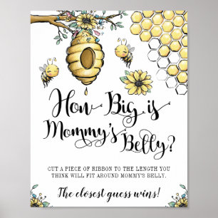 Affiche Floral Beehive Honey Sweet Bee Belly Jeu