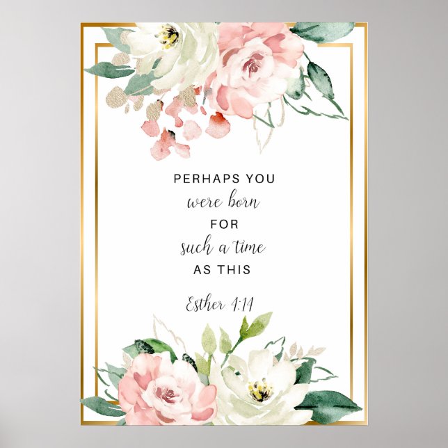 Affiche Floral Bible Verse (Devant)