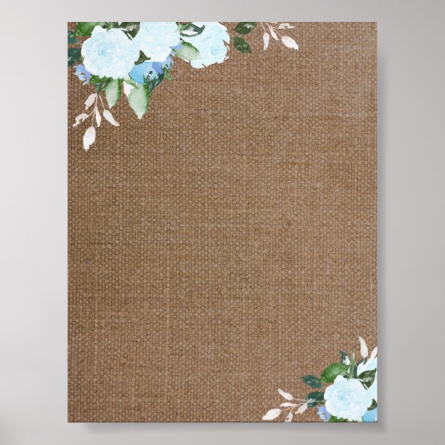 Affiche Floral Blooms Blank Burlap (Devant)