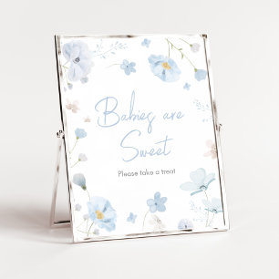 Affiche Floral Blue Spring Baby in Bloom Babies are Sweet