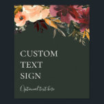 Affiche Floral Bourgogne | Cartes et cadeaux verts personn<br><div class="desc">Cette florale bordeaux | cartes vertes et cadeaux poster personnalisé est parfait pour votre mariage rustique boho blush, vert foncé, et jardin d'or. Le design comprend une couronne ou un bouquet de pêche minimaliste à l'aquarelle, des fleurs rose, violettes et roses claires poussiéreuses, ainsi que des fleurs en cuivre, à...</div>
