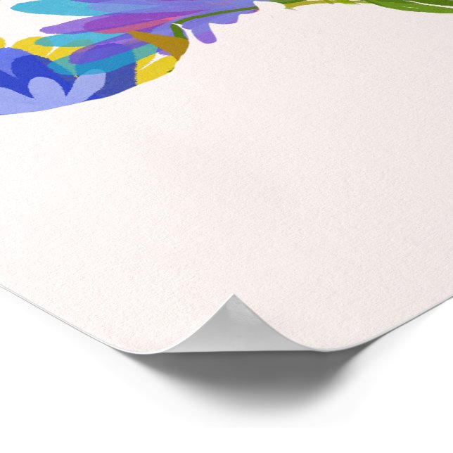 Affiche Floral Brain Design (Coin)