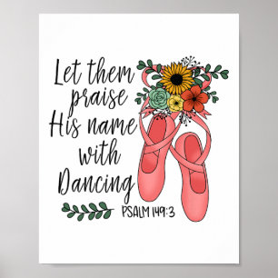 Affiche Floral Christian Dance Ballet - Ballerina