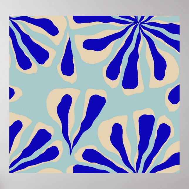Affiche Floral Contemporain : Mode tendance sans couture. (Devant)