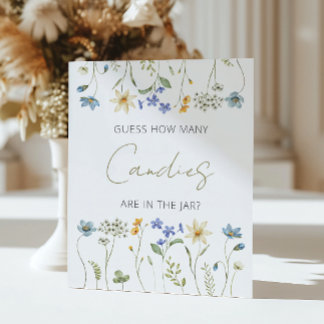 Affiche Floral fleur sauvage Combien de bonbons