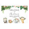 Floral Foliage Safari Animaux Baby shower Bienvenu