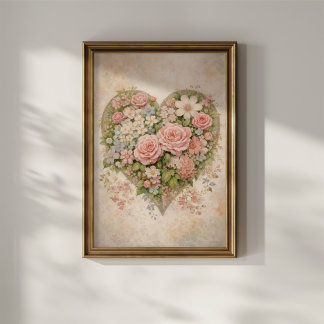 Affiche Floral Heart