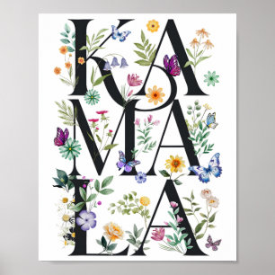 Affiche Floral Kamala Botanical Kamala Harris 2024 Madame