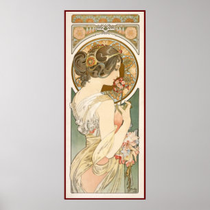 Affiche Floral. Mucha