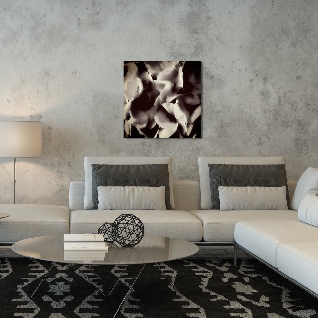 Affiche Floral noir et blanc Abstrait (Créateur téléchargé)