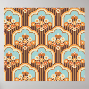 Affiche Floral Retro : les années 70 revival du papier pei