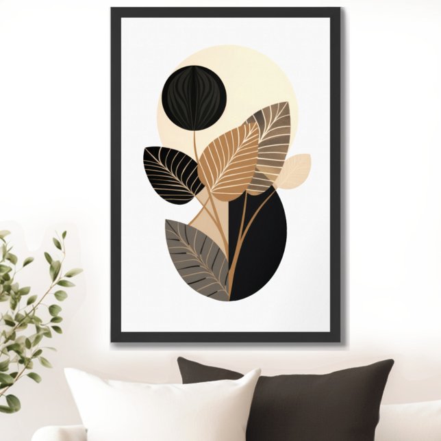 Affiche Floral rétro vintage (Transform your space with the timeless beauty of mid century modern floral art print. )