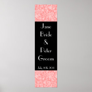 Affiche Floral Rococo Mariage, bannière décorative