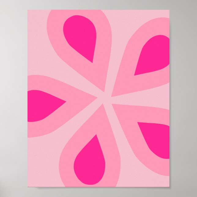 Affiche Floral rose (Devant)