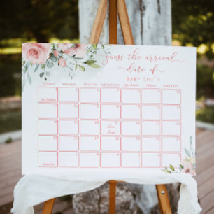 Affiche Floral rose vif Guess Date civile