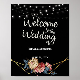 Affiche Floral Rustic Magnolia Mariage
