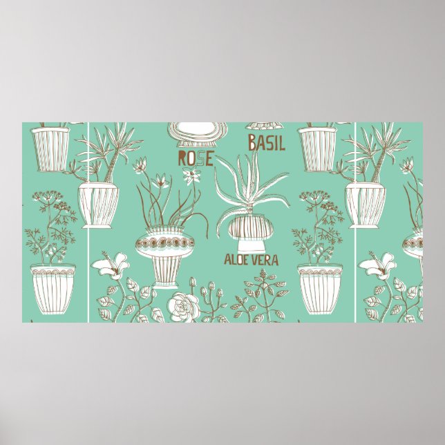 Affiche Floral seamless pattern (Devant)