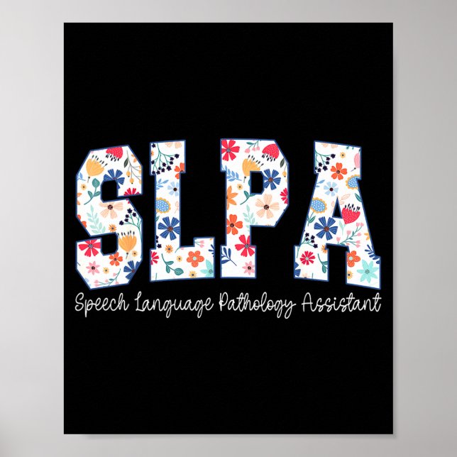Affiche Floral Speech Language Pathology Istant Slpa Appre (Devant)