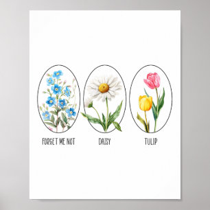 Affiche Floral subtil 8647 Trump Fleurs Oubliez-Moi Pas Da
