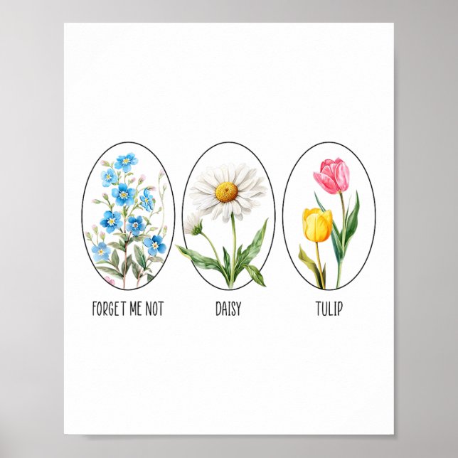 Affiche Floral subtil 8647 Trump Fleurs Oubliez-Moi Pas Da (Devant)