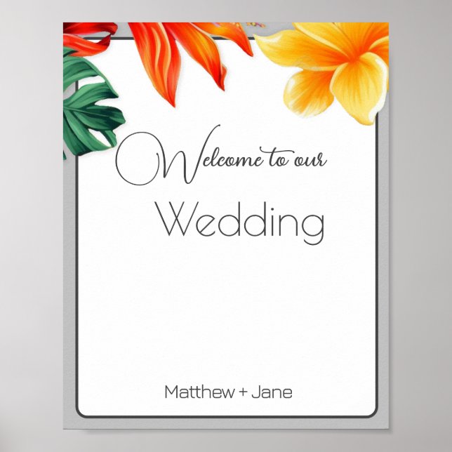 Affiche Floral tropical (Devant)