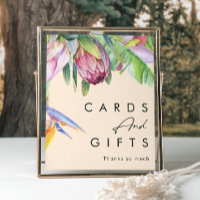 Floral tropical coloré | Cartes de pêche et cadeau