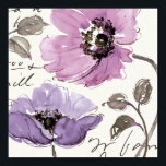 Affiche Floral Valse Plum Aquarelle Fleurs<br><div class="desc">Cette impression d'aquarelle présente une fleur d'aquarelle douce | Par Pela Studio</div>